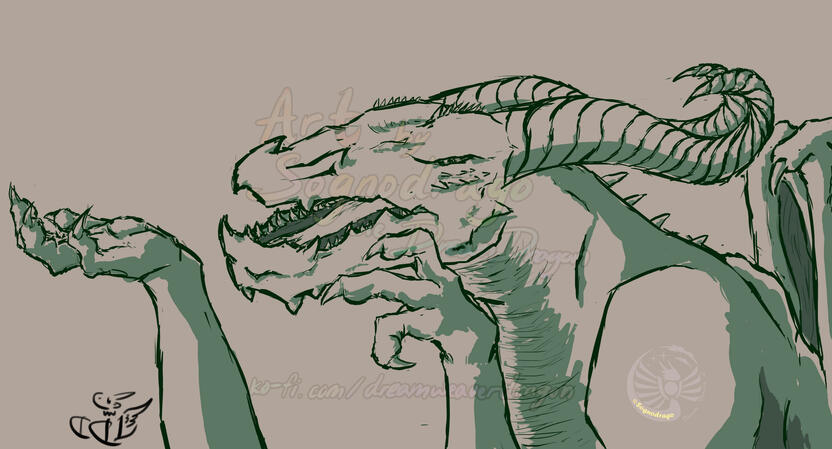 Halfbody Sketch with simple shading - $20
